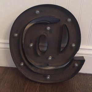 @ light up rustic sign